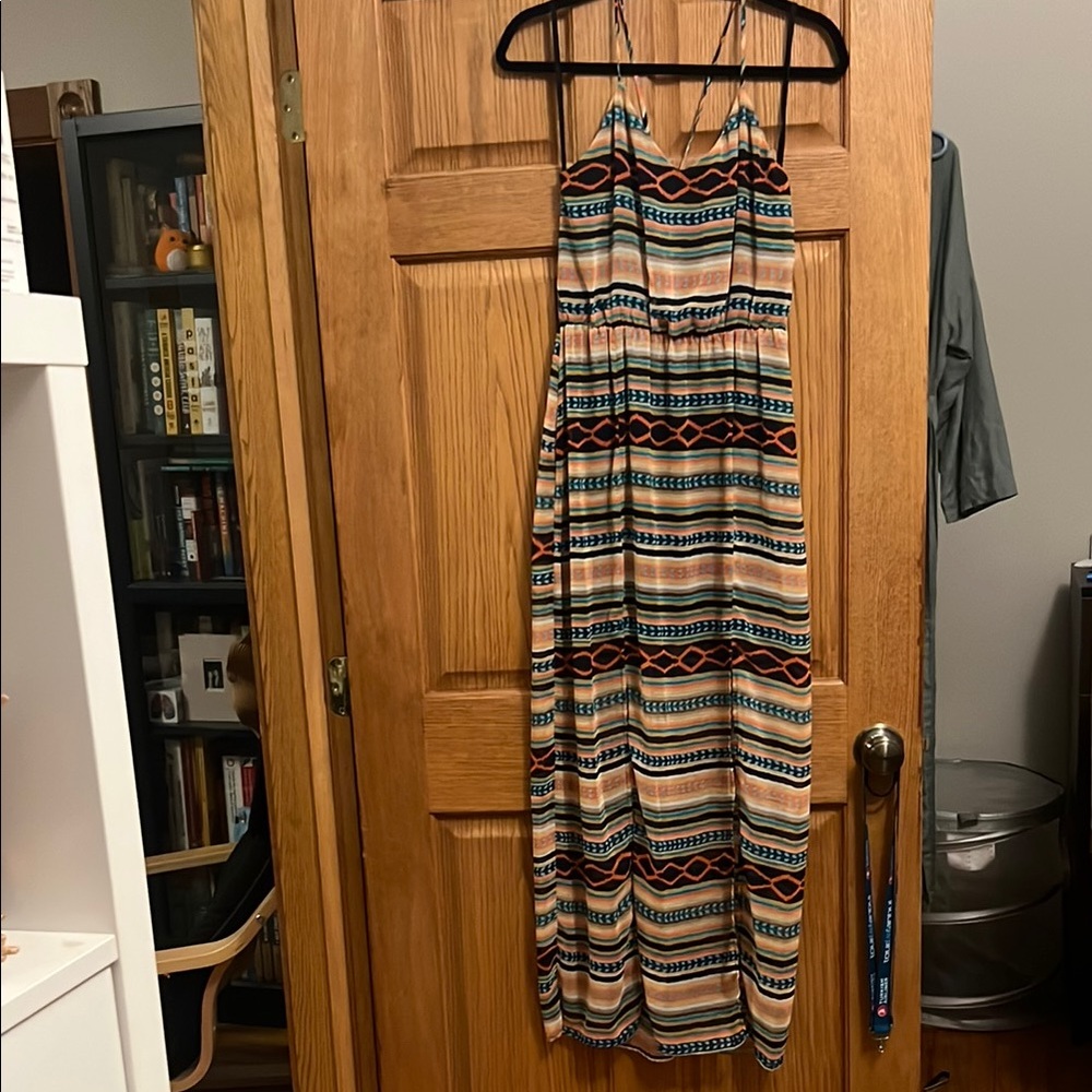 Multicolor Striped Maxi Dress